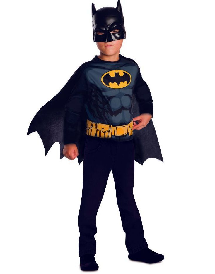 Lisensiert Batman Kostymetopp og Maske til Barn