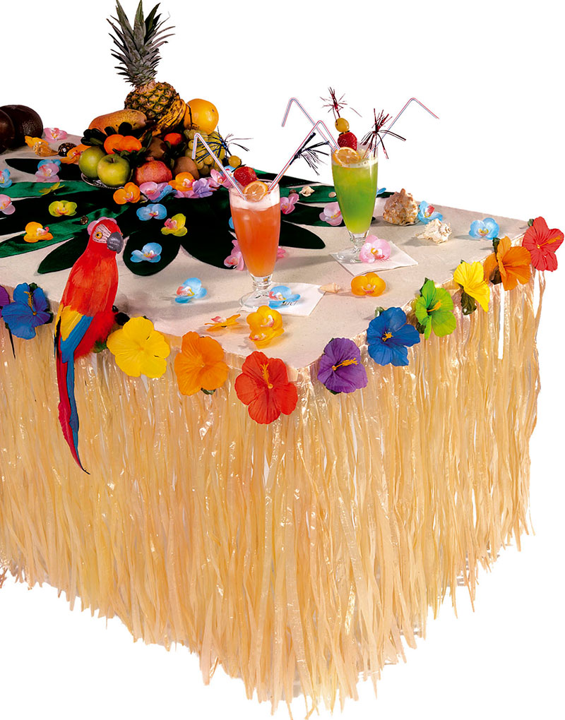 Hawaii Bordskjørt med Blomster 275x75 cm