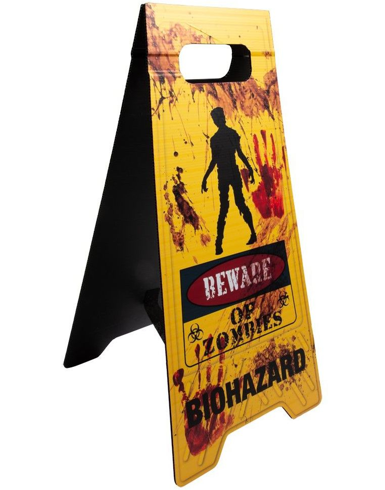 Bilde av Beware Of Zombies Advarselskilt Til Gulv 62x30 Cm