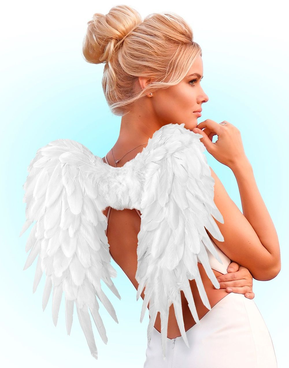 Englevinger Hvite 50x50 cm