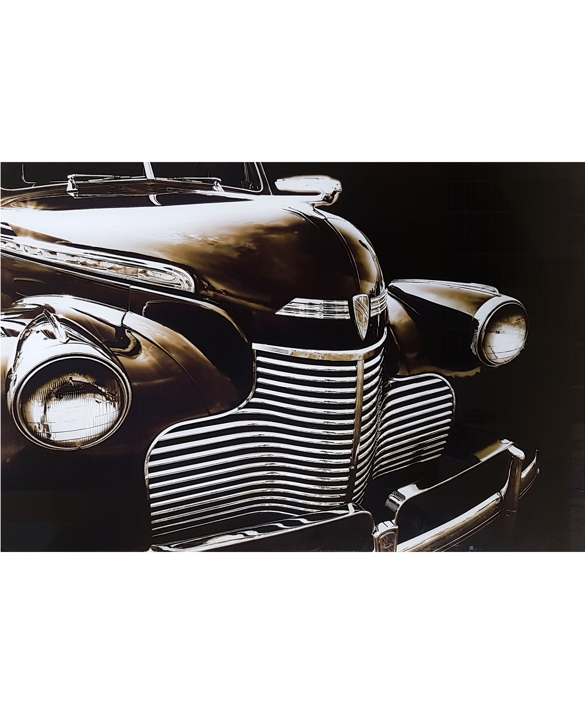 Svarthvitt Buick Veggbilde 60x40 cm