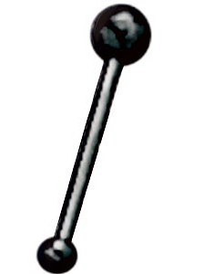 Rett Svart Nesepiercing med Rund Kule