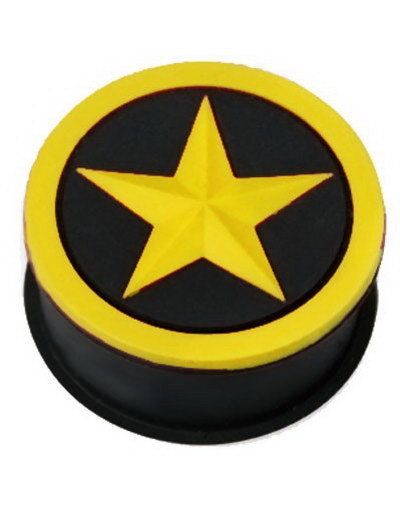 Yellow Stardom - Svart Piercing Plugg