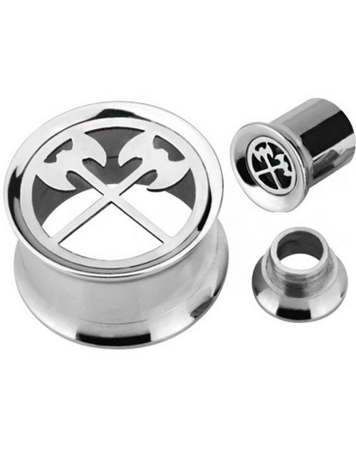 Warrior - Sølvfarget Piercing Tunnel