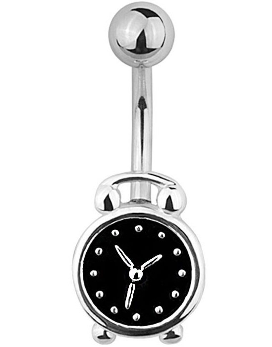 Time Is Up Navlepiercing - Svart