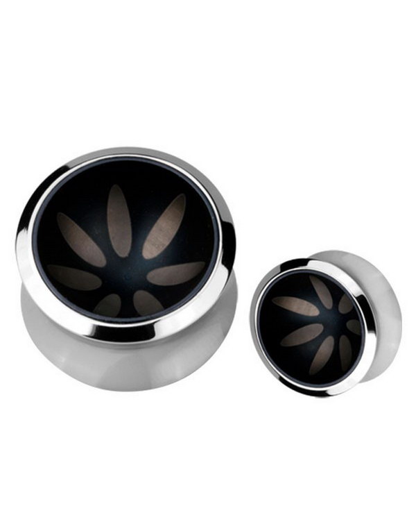 Innhulet Svart Piercing Plugg