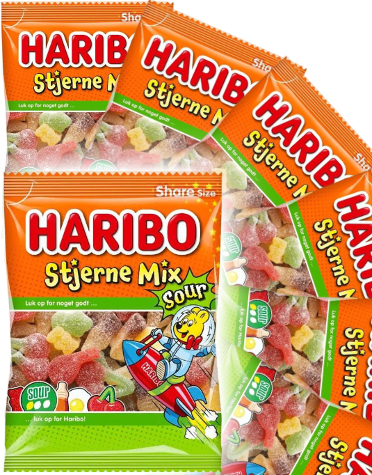 14 stk Haribo Sur Starmix 150 gram - Hel Eske