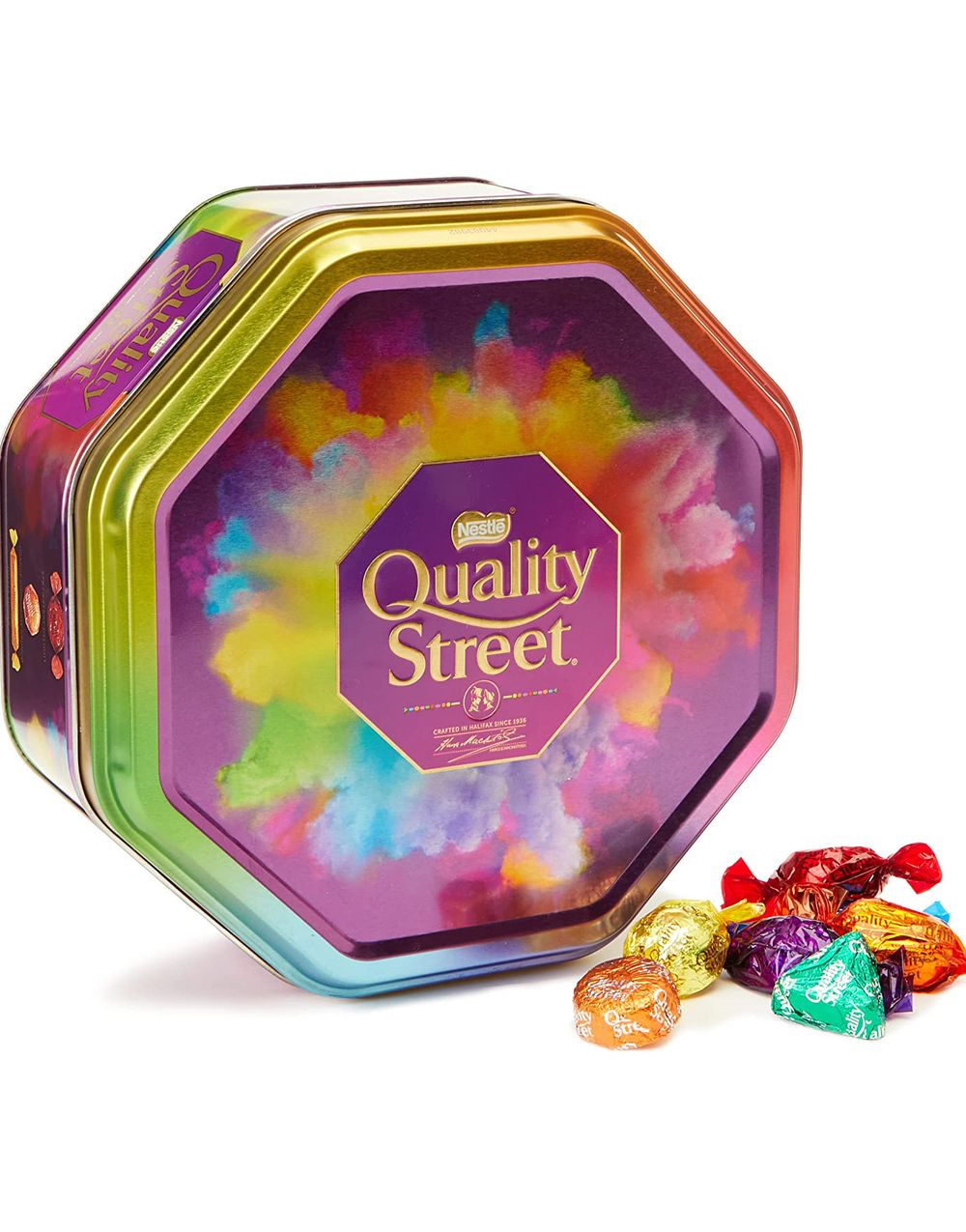 Stor Quality Street Sjokolade og Toffee i Flott Tinnboks 750g