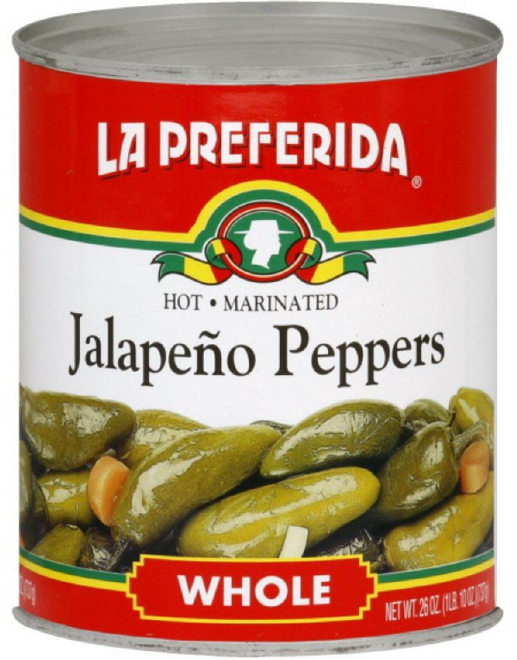 La Preferida Whole Jalapeno Peppers - Boks med Hele Syltede Jalapenoer 198 gram