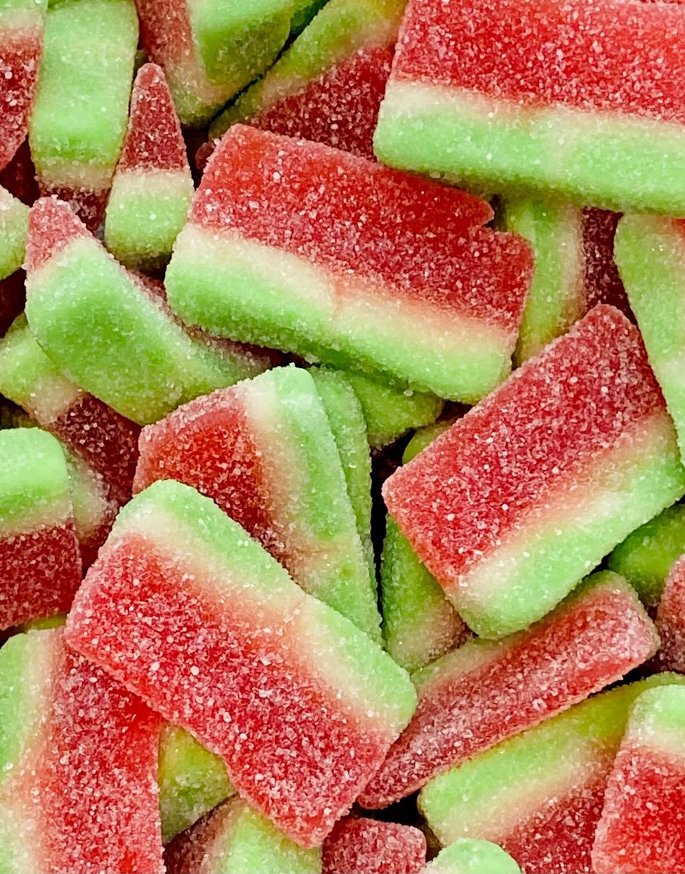 1 kg Damla Sour Gummy Watermelons - Pose med Sure Vannmelonformede Vingummibiter