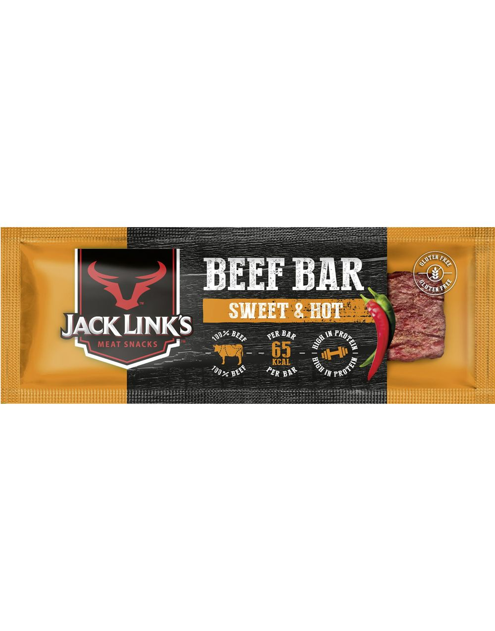 Jack Link's Meat Snacks Beef Jerky Bar Sweet & Hot 22,5 g (USA Import)