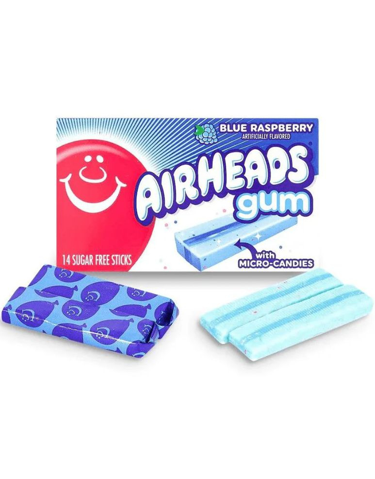 Airheads Gum Blue Raspberry (USA Import)