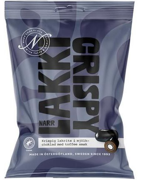 Narr Lakki Toffee - Crispy Lakris i Melkesjokolade med Toffeesmak 100 gram
