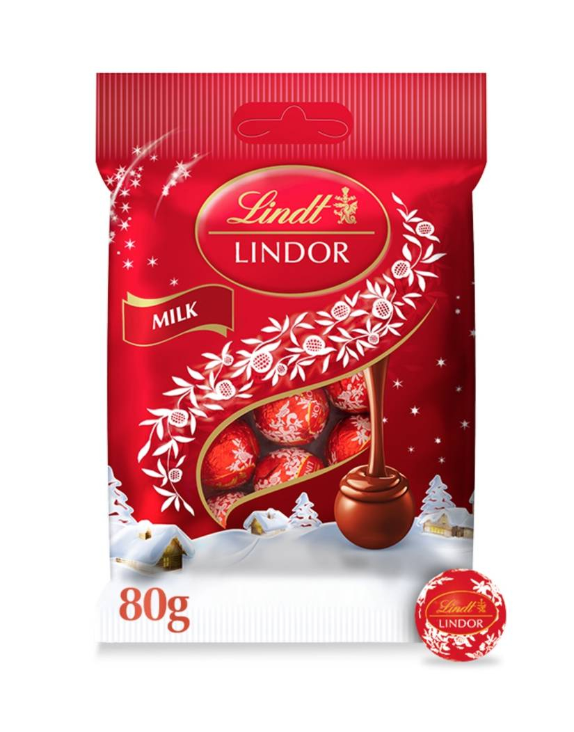 Lindt Lindor Milk Chocolate - Melkesjokolade Trøfler med Fyll 80 gram