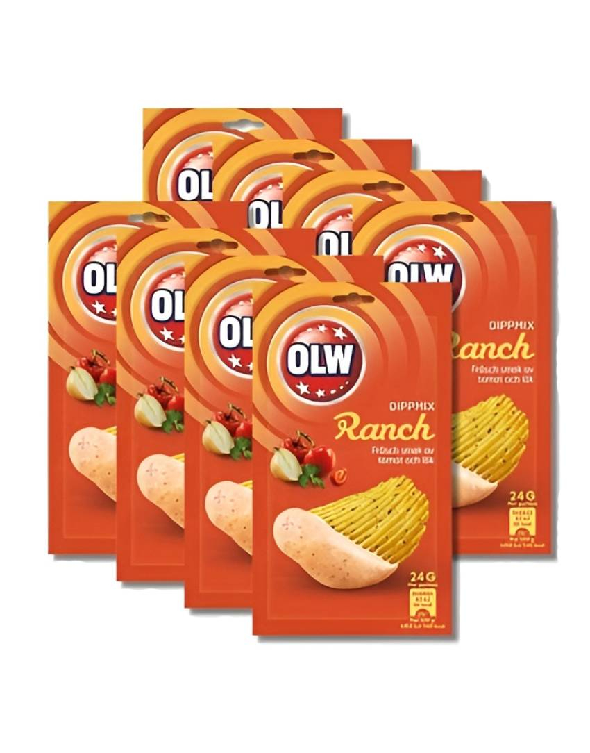 16 stk OLW Ranch Dipmix - Smak av Tomat og Løk - Hel Eske