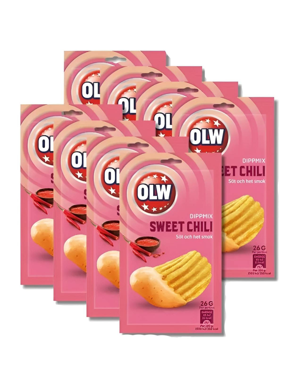 16 stk OLW Dipmix med Sweet Chili Smak - Hel Eske