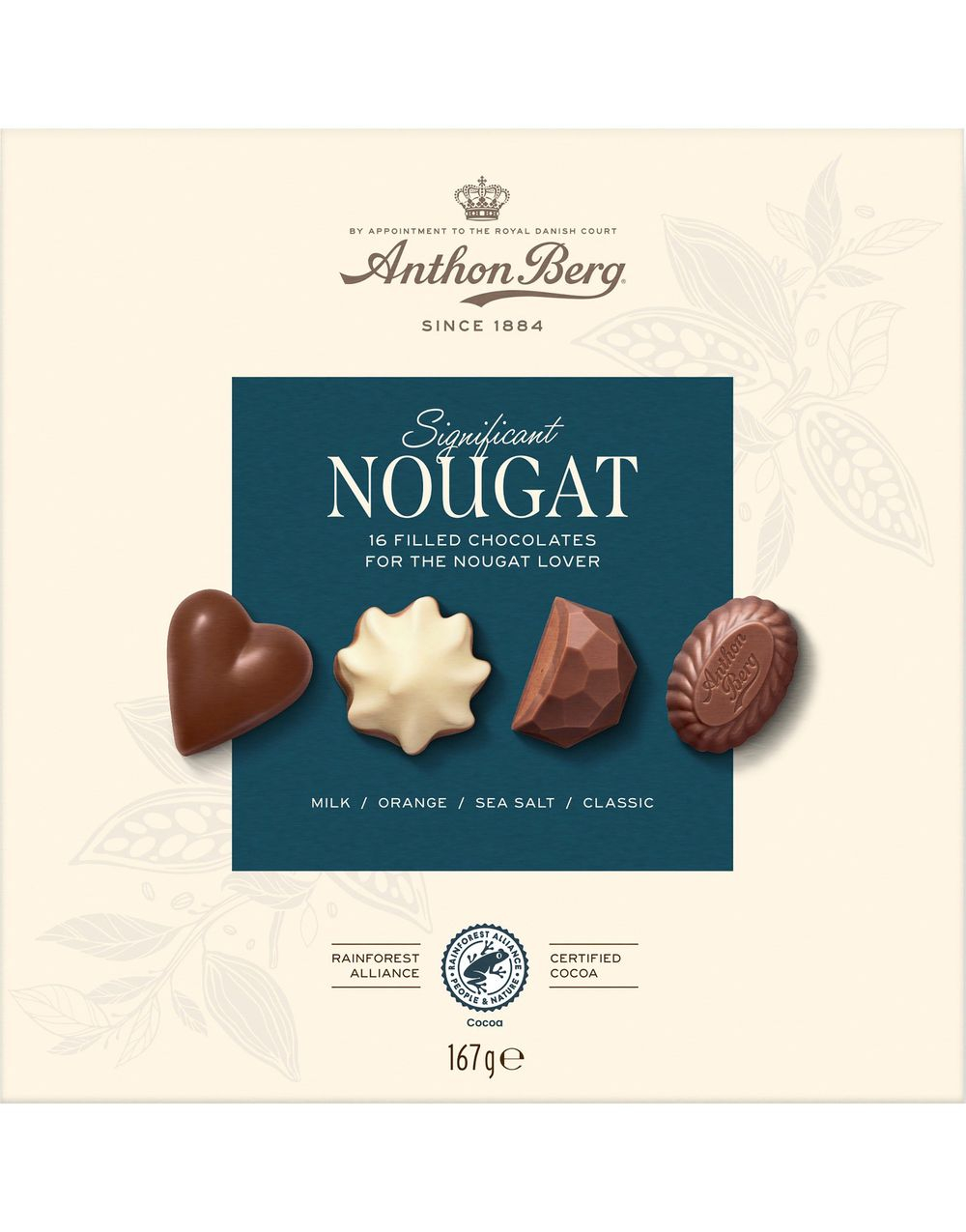 Anthon Berg Significant Nougat - Eske med Forskjellig Nougatsjokolade 167 gram