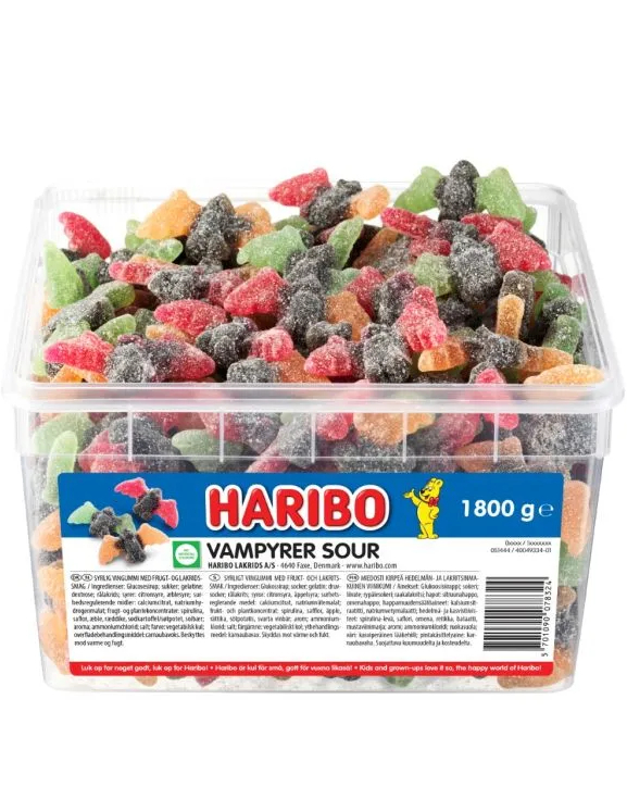 1,8 kg med Haribo Sure Vampyrer