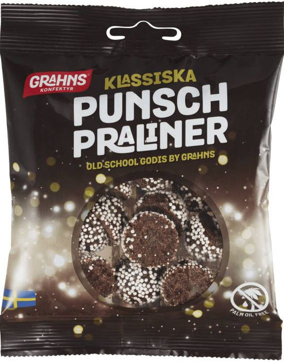 Klassiske Punchpraliner - Sjokoladeboller med Knasende Kuler 120 g
