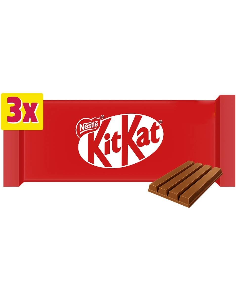 3-Pack KitKat 4 Fingers Sjokolade 124,5 gram