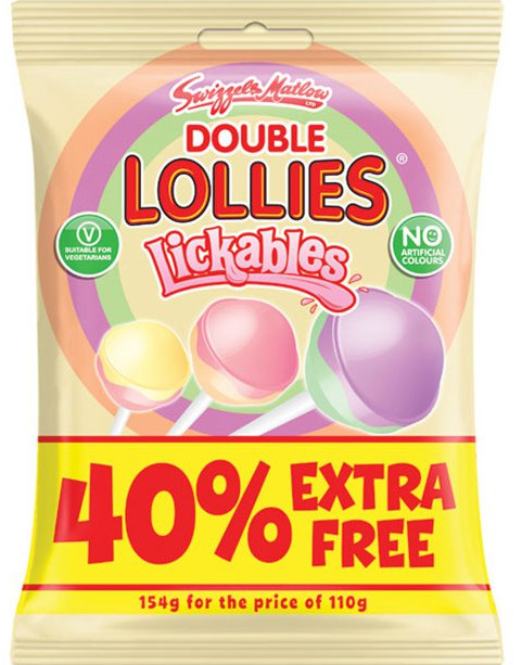 Swizzels Double Lollies / Kjærligheter 130 gram