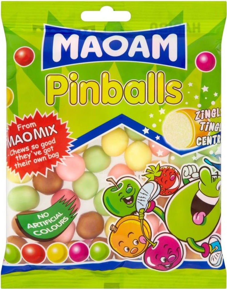 Bilde av Haribo Maoam Pinballs - Godterikuler Med Cola Og Fruktsmak 140 Gram