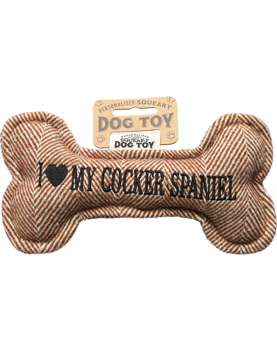 I Love My Cocker Spaniel - Leketøy for Hund med Lyd - 20 cm
