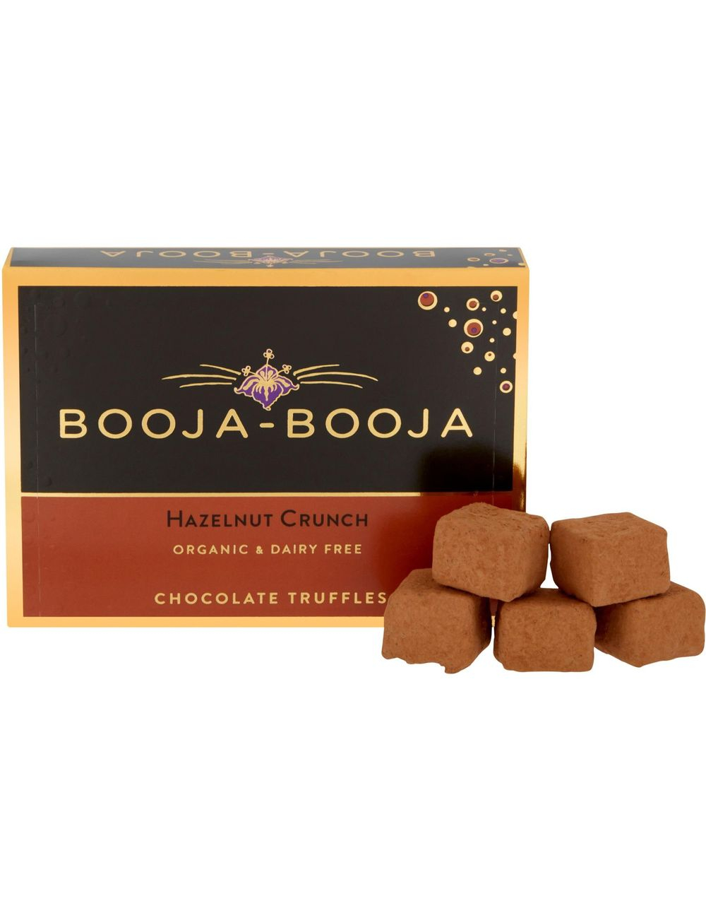 Booja-Booja Hazelnut Crunch - Veganske Sjokoladetrøffler med Hasselnøttbiter 92 gram