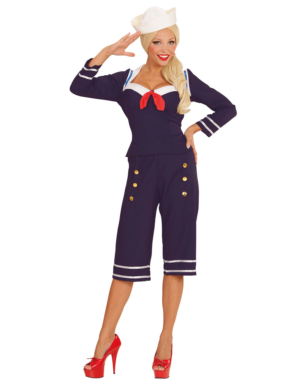 Bilde av 50-talls Pin Up-sailor Damekostyme