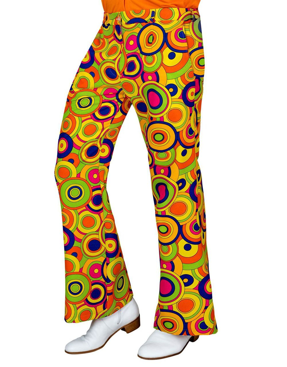 70's Fargerik Boblemønstret Kostymebukse til Herre