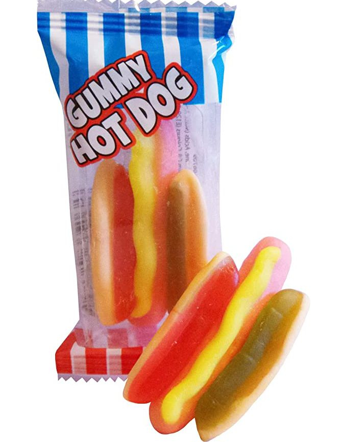 1 stk Vingummi MINI Hot Dog