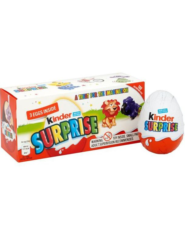 3 stk Kinder Surprise Egg 60 gram