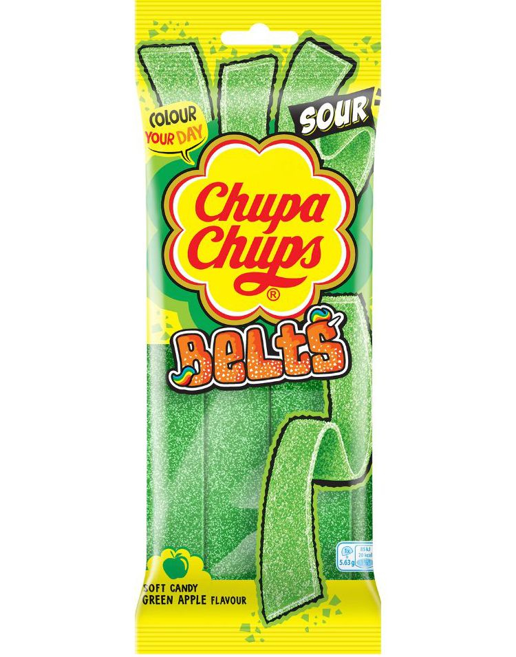 Chupa Chups Sour Belts Apple - Sure Eplebelter 90 gram