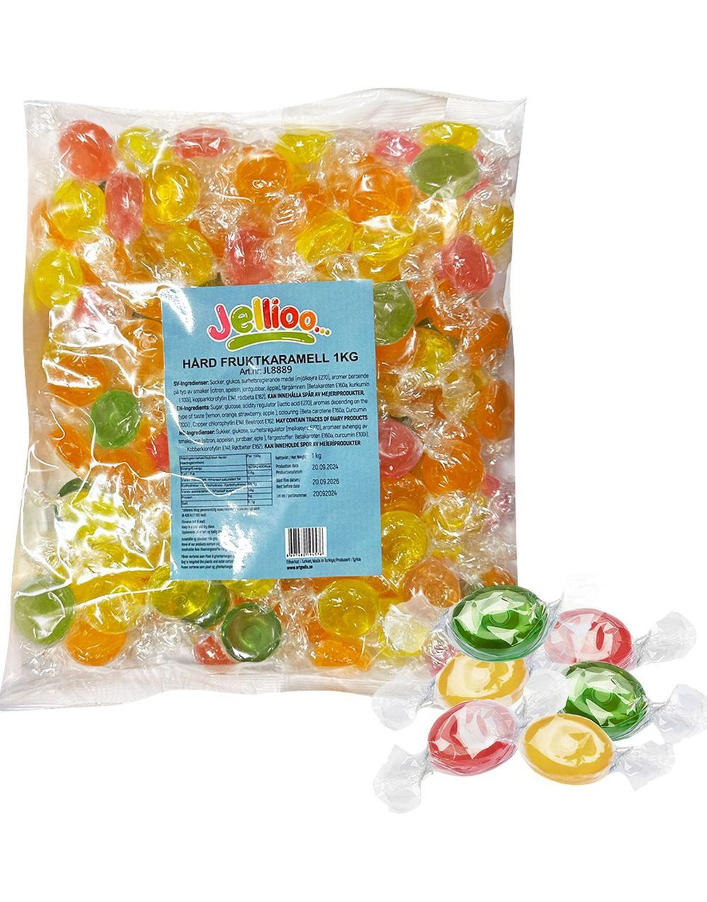 Jellioo Sukkertøy med Fruktsmak 1 kg