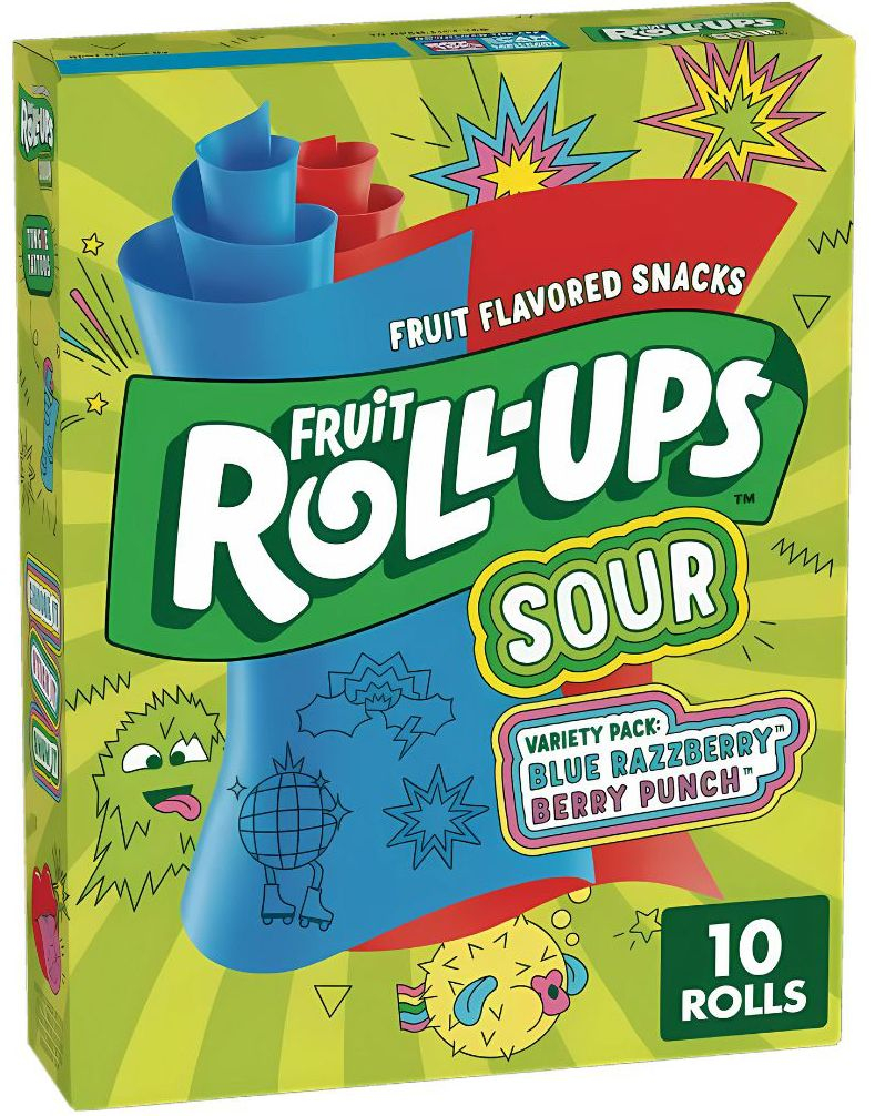 Fruit Roll-Ups Sour - Vingummiruller med Sure Bærsmaker 141 gram (USA Import)