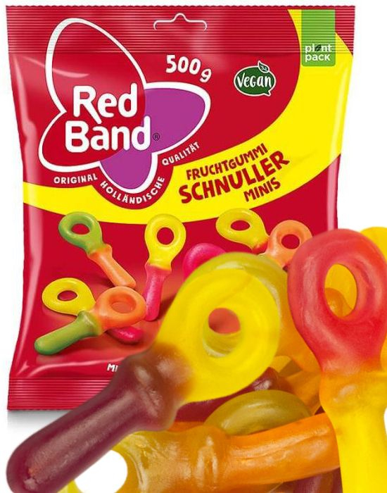 Red Band Schnüller - Store Vingummismokker med Fruktsmaker 500 gram