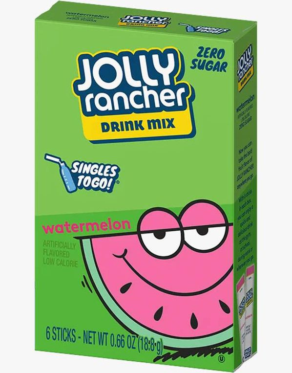 6 pk Jolly Rancher Drink Mix - Leskedrikkpulver med Vannmelonsmak 113 gram (USA Import)