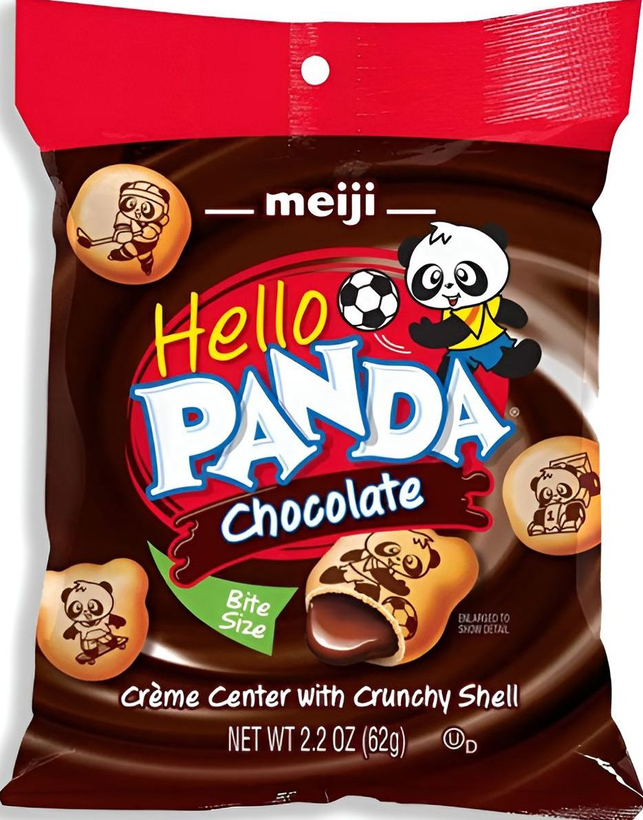 Meiji Hello Panda Chocolate - Små Kjeks med Sjokoladekremfyll 62 gram (Japan)