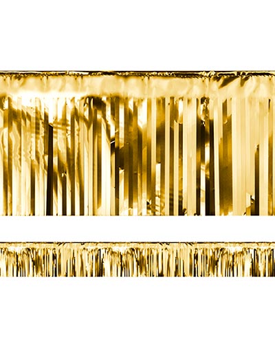 Gullfarget Metallisk Dekorkant/Bordskjørt 18x400 cm