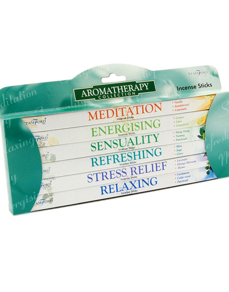 Aromatheropy - Gavesett med 6 Forskjellige Pakker med Stamford Røkelsespinner