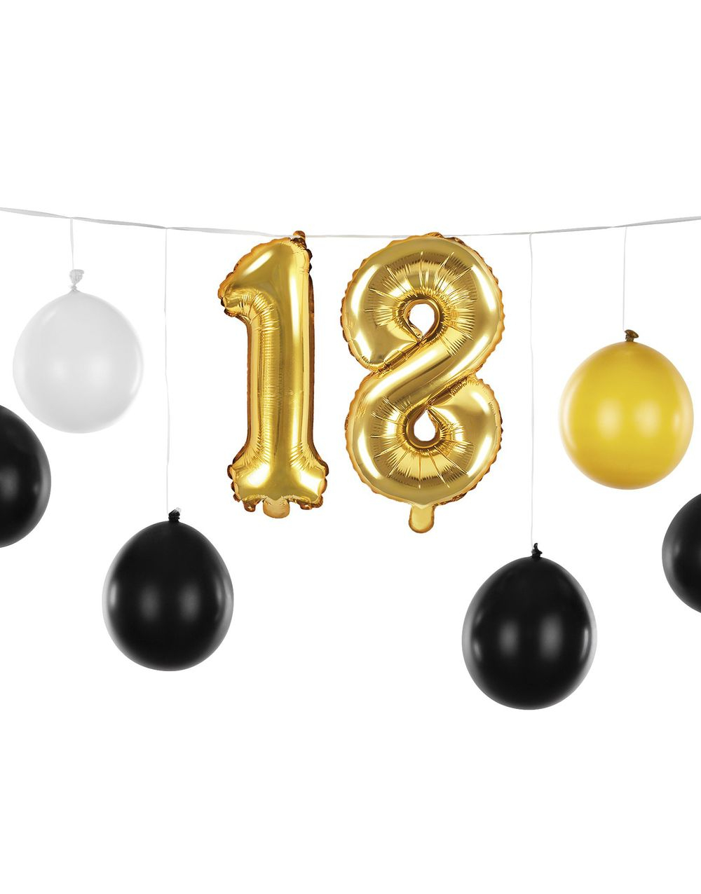 Multibruk 18 ÅR Ballonggirlander med 12 Ballonger