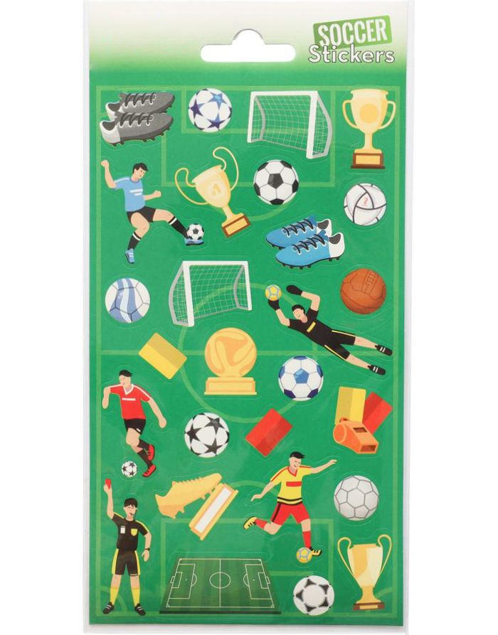 27 Stk Klistremerker med Fotball Tema