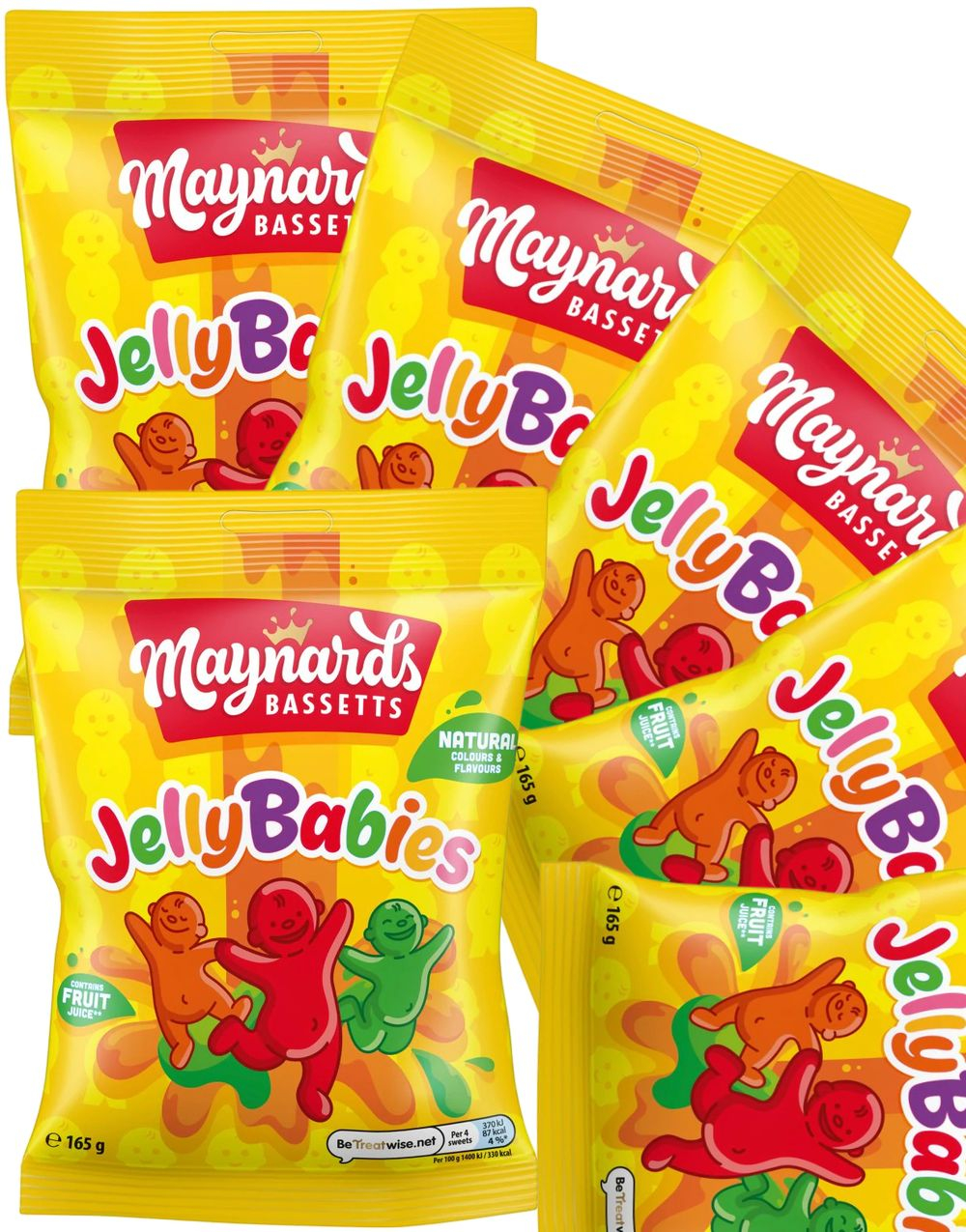 10 stk Poser med Bassetts Jelly Babies - Hel Eske 1300 gram