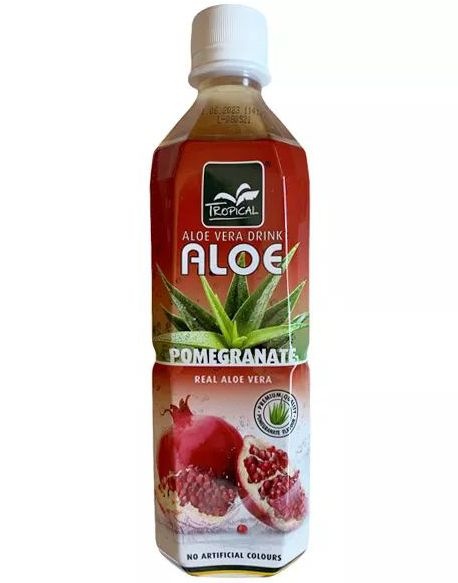 Tropical Aloe Vera Granateple Leskedrikk 500 ml