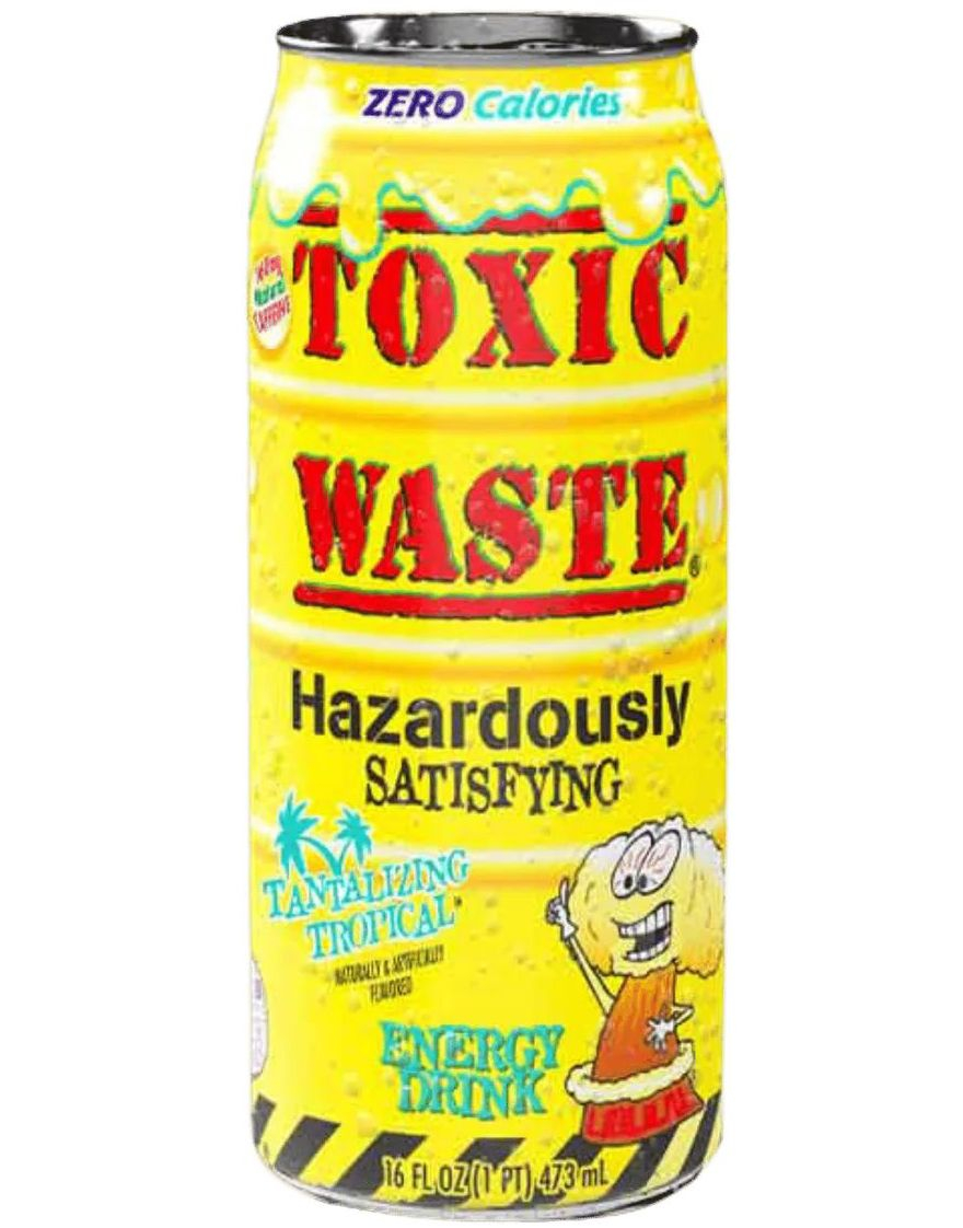 Toxic Waste Sugarfree Tantalizing Tropical Energy Drink 473 ml (USA Import)