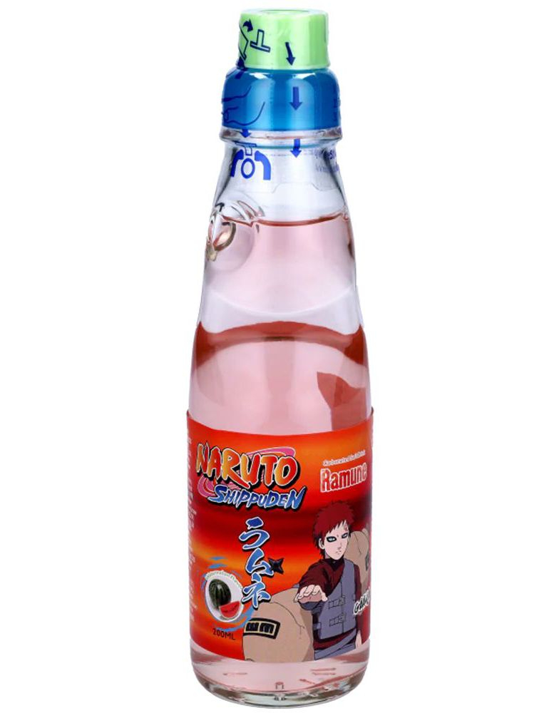 Ramune Watermelon - Naruto Shippuden - Brus med Vannmelonsmak 200 ml (Japan Import)