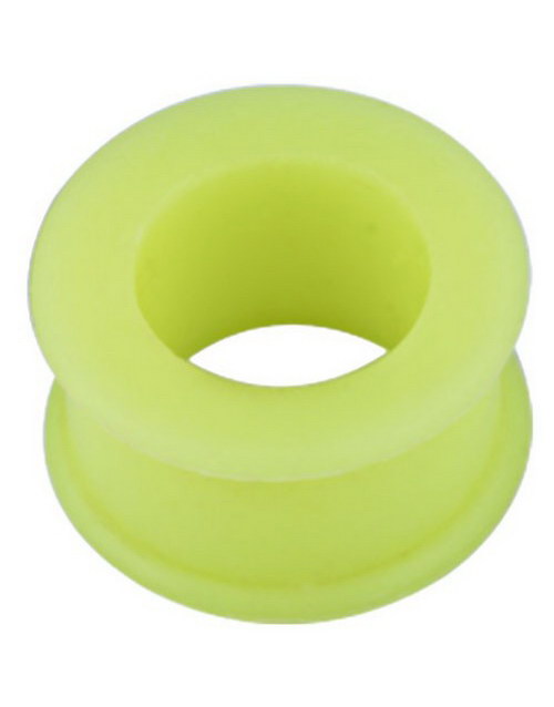 Lyser I Mørket - Gul Piercing Tunnel i Silikon