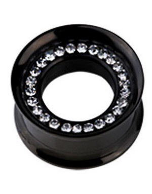 Circle Of Diamonds - Svart Piercing Tunnel