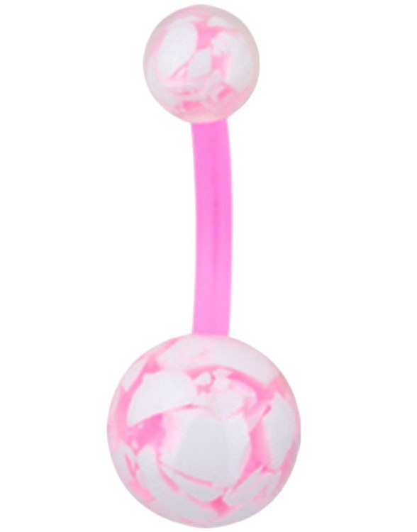 Sukkertøy Rosa Navlepiercing