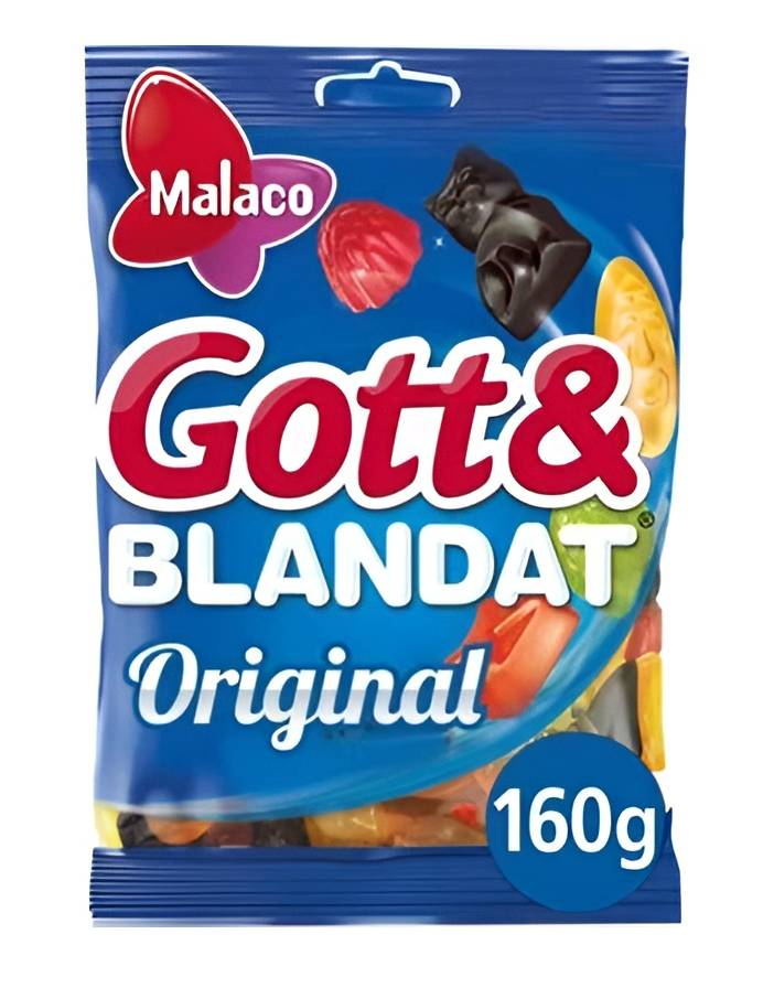 Godt og Blandet Original - Blanding av Vingummi og Lakris 160 gram